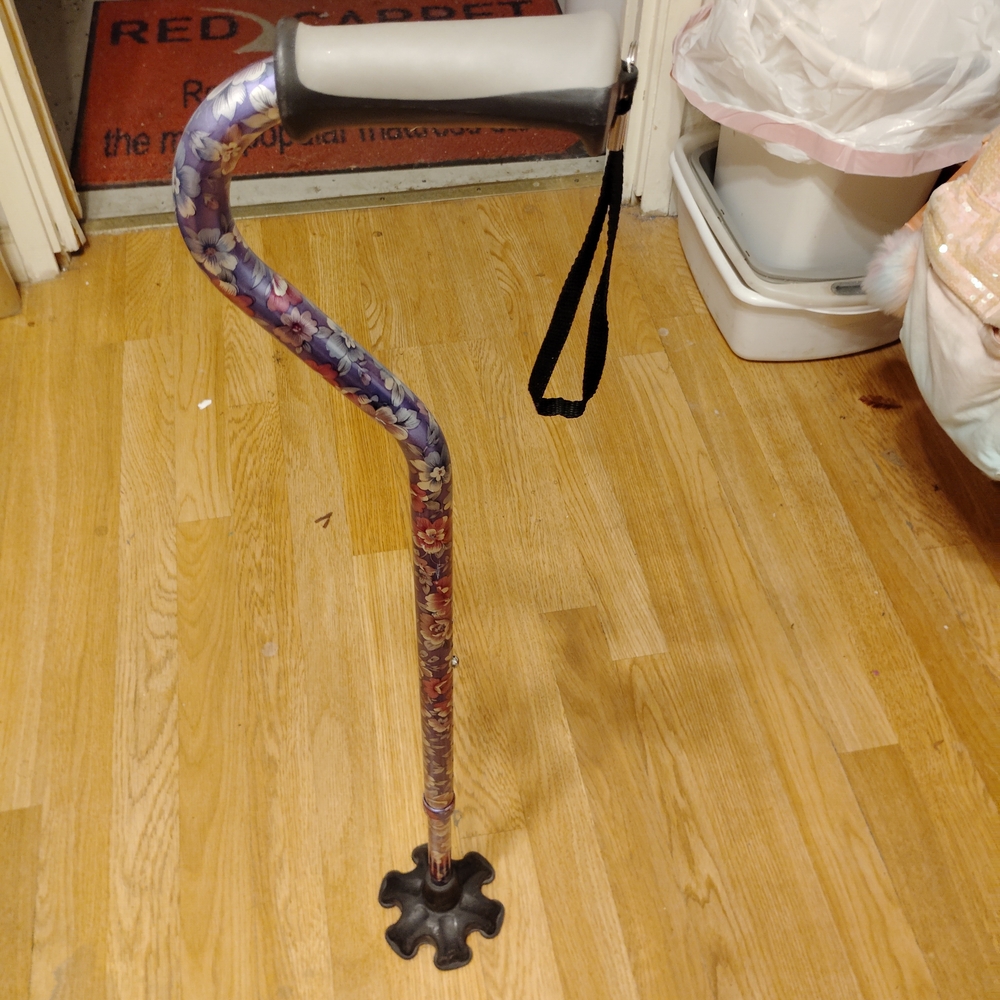 Floral Adjustable Walking Cane